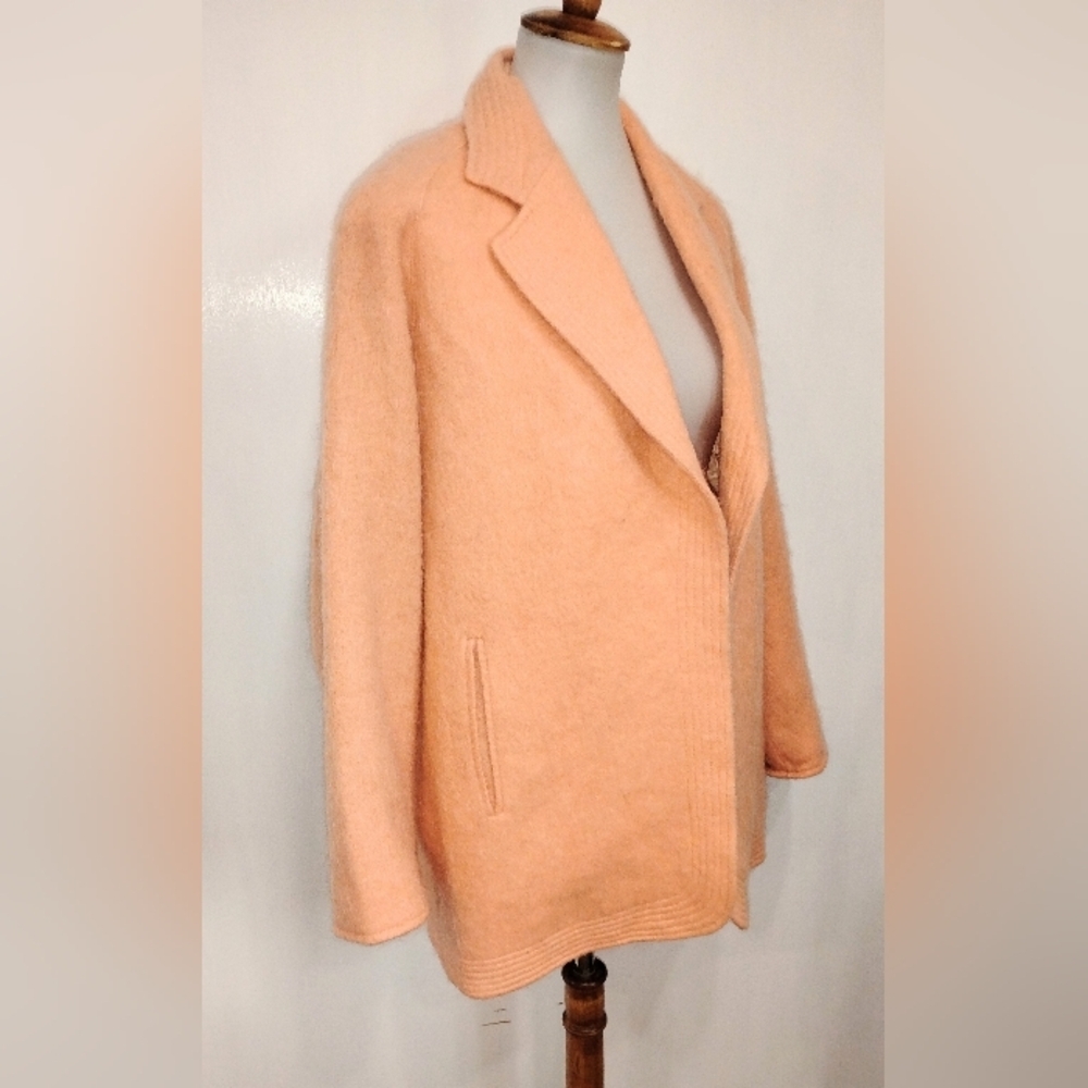 VINTAGE CANTALOUPE MOHAIR CAR COAT NWOT